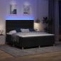 Preview: LED Boxspringbett mit Matratze Schwarz 180 x 200 cm Stoff