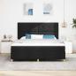 Preview: LED Boxspringbett mit Matratze Schwarz 180 x 200 cm Stoff