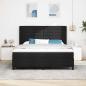 Preview: LED Boxspringbett mit Matratze Schwarz 180 x 200 cm Stoff