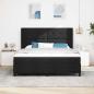 Preview: LED Boxspringbett mit Matratze Schwarz 180 x 200 cm Stoff