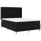 Preview: Boxspringbett mit Matratze Schwarz 140 x 200 cm Stoff