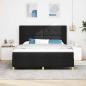 Preview: Boxspringbett mit Matratze Schwarz 140 x 200 cm Stoff
