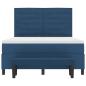 Preview: ARDEBO.de - Boxspringbett mit Matratze mit Kopfteil Blau 140 x 190 cm Stoff