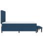 Preview: Boxspringbett mit Matratze mit Kopfteil Blau 140 x 190 cm Stoff