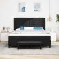 Preview: Boxspringbett mit Kopfteil Schwarz 180 x 200 cm Stoff