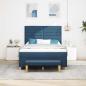 Preview: Boxspringbett mit Matratze mit Kopfteil Blau 140 x 190 cm Stoff