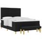 Preview: Boxspringbett mit Matratze Schwarz 160 x 200 cm Stoff