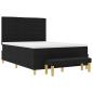 Preview: Boxspringbett mit Matratze Schwarz 160 x 200 cm Stoff