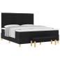 Preview: Boxspringbett mit Kopfteil Schwarz 200 x 180 cm Stoff