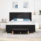 Preview: Boxspringbett mit Kopfteil Schwarz 200 x 180 cm Stoff