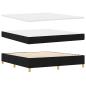 Preview: Boxspringbett mit Kopfteil Schwarz 200 x 180 cm Stoff