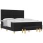 Preview: Boxspringbett mit Matratze Schwarz 180 x 200 cm Stoff