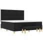 Preview: Boxspringbett mit Matratze Schwarz 180 x 200 cm Stoff