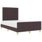 Preview: Bettgestell mit Kopfteil Dunkelbraun 120 x 190 cm Stoff