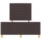 Preview: Bettgestell mit Kopfteil Dunkelbraun 120 x 190 cm Stoff