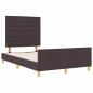 Preview: Bettgestell mit Kopfteil Dunkelbraun 120 x 190 cm Stoff