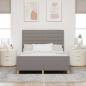 Preview: Bettgestell mit Kopfteil Taupe 140 x 190 cm Stoff