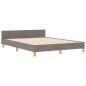 Preview: Bettgestell mit Kopfteil Taupe 140 x 190 cm Stoff