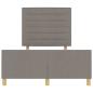 Preview: Bettgestell mit Kopfteil Taupe 140 x 190 cm Stoff