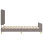 Preview: Bettgestell mit Kopfteil Taupe 140 x 190 cm Stoff