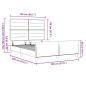 Preview: Bettgestell mit Kopfteil Taupe 140 x 200 cm Stoff
