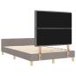 Preview: Bettgestell mit Kopfteil Taupe 140 x 200 cm Stoff