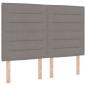 Preview: Bettgestell mit Kopfteil Taupe 140 x 200 cm Stoff