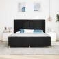 Preview: Bettgestell mit Kopfteil Schwarz 180 x 200 cm Stoff