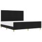 Preview: Bettgestell mit Kopfteil Schwarz 180 x 200 cm Stoff