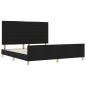 Preview: Bettgestell mit Kopfteil Schwarz 180 x 200 cm Stoff