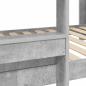 Preview: Etagenbett für Kinder Beton Grau 80 x 190 cm Holzwerkstoff