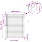 Preview: Venetianer Jalousie Verstellbar Silber Grau 150 x 110 cm PVC