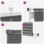Preview: Venezianische Jalousie Silber Grau 150 x 110 cm 25 mm PVC