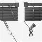 Preview: Venetianer Jalousie Verstellbar Silber Grau 213 x 50 cm PVC