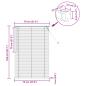 Preview: Venetianer Jalousie Verstellbar Schwarz 150 x 70 cm PVC
