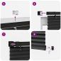 Preview: Venezianische Jalousie Schwarz 150 x 90 cm 25 mm PVC