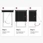 Preview: ARDEBO.de - Venetianer Jalousie Verstellbar Schwarz 213 x 50 cm PVC