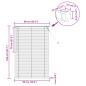 Preview: Venetianer Jalousie Hellbraun mit Muster 150 x 90 cm PVC