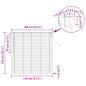 Preview: Venezianische Jalousie Hellbraun mit Muster 150 x 130 cm 25 mm