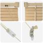 Preview: Venetianer Jalousie Hellbraun mit Muster 213 x 120 cm PVC