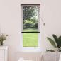 Preview: ARDEBO.de - Venezianische Jalousie Dunkelbraun mit Muster 150 x 60 cm 25 mm