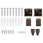 Preview: Venetianer Jalousie Dunkelbraun mit Muster 150 x 90 cm PVC