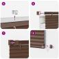 Preview: Venetianer Jalousie Dunkelbraun mit Muster 150 x 100 cm PVC