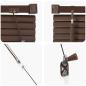 Preview: Venetianer Jalousie Dunkelbraun mit Muster 150 x 140 cm PVC