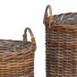 Preview: Blumentopf Körbchen mit Speicher 2 pcs Braun Lacak Rattan