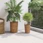 Preview: Blumentopfkorb mit Speicher 2 pcs Braun Kubu Rattan