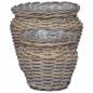 Preview: Blumentopfkorb mit Speicher 2 pcs Grau Lacak Rattan