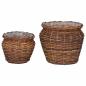 Preview: Blumentopfkorb mit Speicher 2 pcs Braun Lacak Rattan