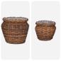 Preview: Blumentopfkorb mit Speicher 2 pcs Braun Lacak Rattan