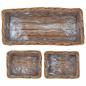 Preview: Blumentopfkorb mit Speicher 3 pcs Braun Kubu Rattan